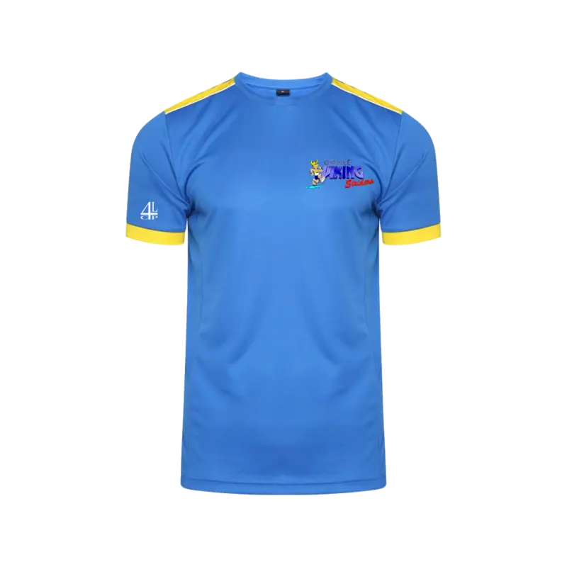 Heritage T-shirt in Goole Viking Striders blue and yellow club colours