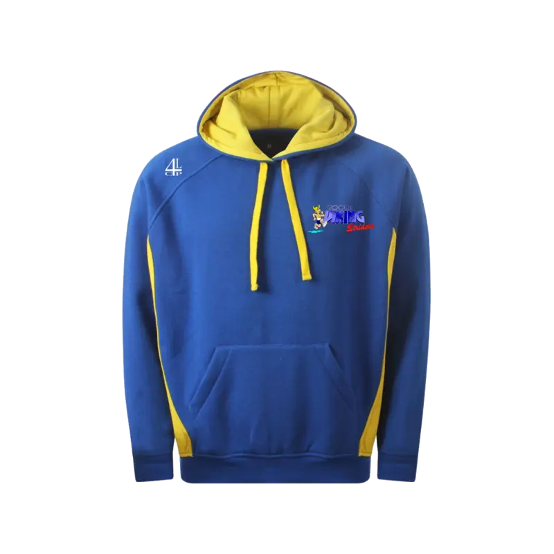 Team hoodie in Goole Viking Striders blue and yellow club colours